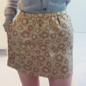 ⭐️ Offer B2G2! BUY 2 GET 2 FREE! 
J.Crew Golden Jacquard Animal Print Skirt